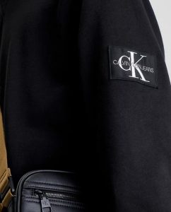 CALVIN KLEIN JEANS – Felpa Uomo con Stemma Monogram Nero