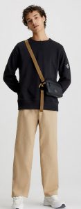 CALVIN KLEIN JEANS – Felpa Uomo con Stemma Monogram Nero