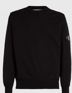 CALVIN KLEIN JEANS – Felpa Uomo con Stemma Monogram Nero