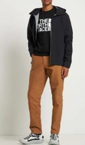 THE NORTH FACE – Felpa Standard Crew da Uomo Nero