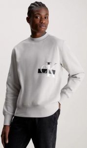 CALVIN KLEIN JEANS – Felpa in Pile di Misto Cotone Porpoise