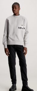 CALVIN KLEIN JEANS – Felpa in Pile di Misto Cotone Porpoise
