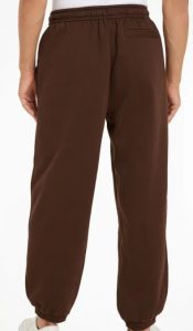 CALVIN KLEIN JEANS – Pantaloni Tuta Uomo in Cotone Taglio Relaxed Marrone Scuro