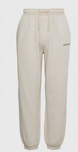CALVIN KLEIN JEANS – Pantaloni Tuta Uomo in Cotone Taglio Relaxed Beige