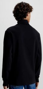 CALVIN KLEIN JEANS – T-Shirt Collo Alto Manica Lunga Slim Nero