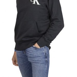 CALVIN KLEIN JEANS – Felpa Uomo con Cappuccio Nero