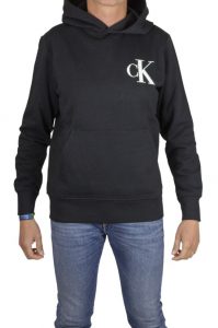 CALVIN KLEIN JEANS – Felpa Uomo con Cappuccio Nero