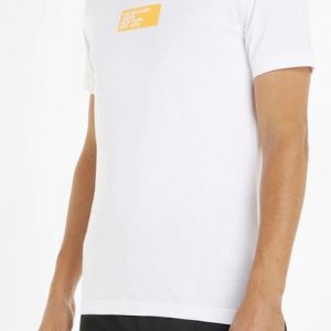 CALVIN KLEIN JEANS – Maglietta Centre Box Logo Bianco
