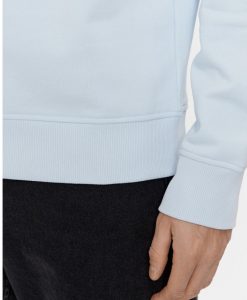 CALVIN KLEIN JEANS – Felpa Uomo Logo Repeat Celeste Pastello