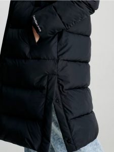 CALVIN KLEIN JEANS – Piumino Donna con Cappuccio Nero
