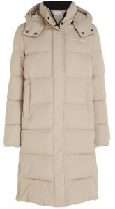 CALVIN KLEIN JEANS – Piumino Donna con Cappuccio Beige