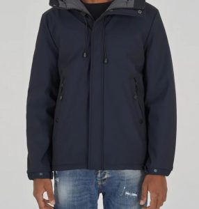OVER/D – Giubbotto Uomo con Cappuccio Classic Blu