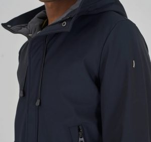 OVER/D – Giubbotto Uomo con Cappuccio Classic Blu