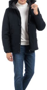 OVER/D – Giubbotto Uomo con Cappuccio Classic Nero