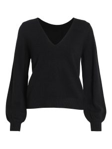 VILA – Top a Maglia Donna Reversible Nero