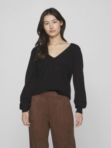 VILA – Top a Maglia Donna Reversible Nero