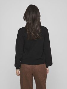 VILA – Top a Maglia Donna Reversible Nero