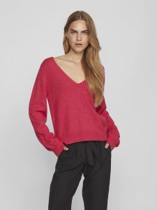 VILA – Top a Maglia Donna Reversible Fuxia