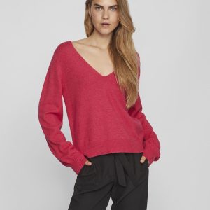 VILA – Top a Maglia Donna Reversible Fuxia