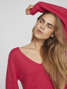 VILA – Top a Maglia Donna Reversible Fuxia