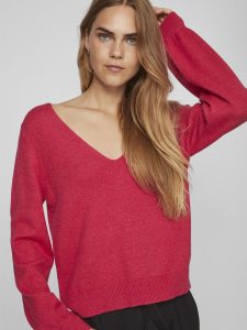 VILA – Top a Maglia Donna Reversible Fuxia