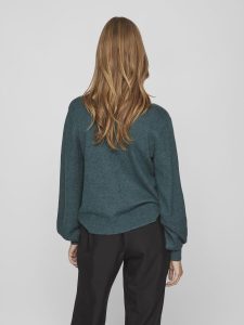 VILA – Top a Maglia Donna Reversible Verde Pino