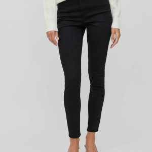 VILA – Jeans High-Waist Skinny Fit Nero