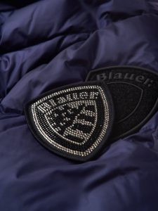 BLAUER – Piumino Donna con Bordo in Pelliccia Removibile Alicia Viola Bluastro int. Paisley Viola