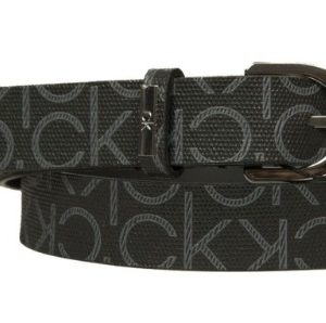 CALVIN KLEIN – Cintura da Donna Ck Round Belt 25Mm Mono Nero