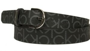 CALVIN KLEIN – Cintura da Donna Ck Round Belt 25Mm Mono Nero