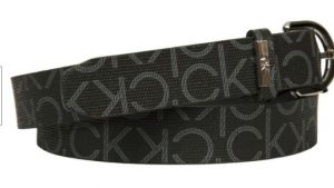CALVIN KLEIN – Cintura da Donna Ck Round Belt 25Mm Mono Nero
