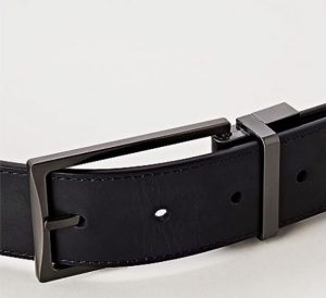 CALVIN KLEIN JEANS – Cintura da Uomo Adj/Rev Slim Frame Lux 35 Nero