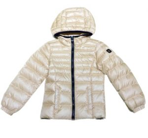REFRIGIWEAR – Piumino Bambina Kids-Junior con Cappuccio e Tasca Beige