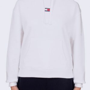 TOMMY HILFIGER – Felpa Donna Boxy con Cappuccio Celeste