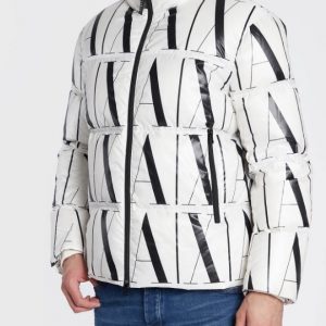 ARMANI EXCHANGE – Giacca Uomo in Denim Effetto Used Bianco