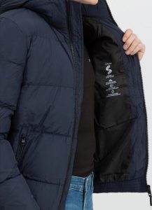 CALVIN KLEIN – Piumino Uomo con Cappuccio in Nylon Arricciato Blu