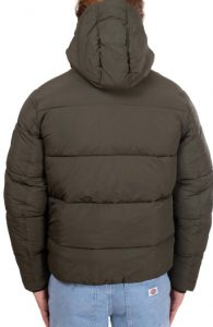 CALVIN KLEIN – Piumino Uomo con Cappuccio in Nylon Riciclato Oliva Scura