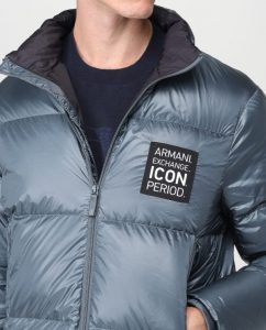 ARMANI EXCHANGE – Piumino Uomo Fullzip Icon Period Dark Slate
