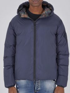 KEJO – Giubbotto Uomo 200 Grammi Reversibile Lato Unito e Lato Stampato Blu