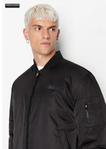 ARMANI EXCHANGE – Blouson Uomo Armani Sustainability Values Nero