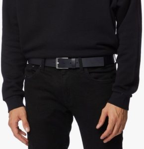 CALVIN KLEIN – Cintura da Uomo in pelle vital 35mm Blu Navy