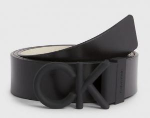 CALVIN KLEIN – Cintura da Uomo Double-Face in Pelle con Logo Nero