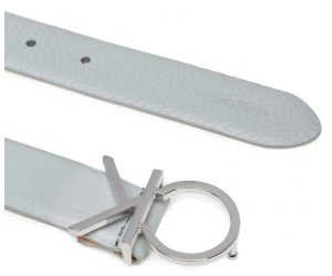 CALVIN KLEIN – Cintura da Donna Re-Lock Ck Logo Belt Bianco