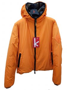 KEJO – Giubbotto Uomo 200 Grammi Reversibile Lato Unito e Lato Stampato Arancio