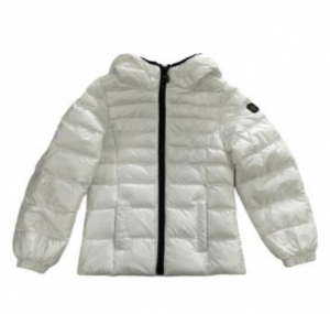 REFRIGIWEAR – Piumino Bambina Kids-Junior con Cappuccio Bianco