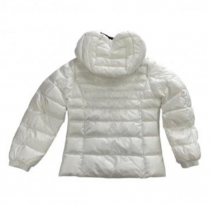 REFRIGIWEAR – Piumino Bambina Kids-Junior con Cappuccio Bianco