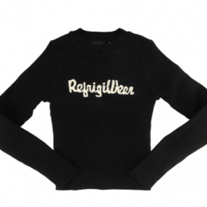 REFRIGIWEAR – Maglia Bambina Kids-Junior con Ricamo Nero