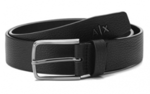 ARMANI EXCHANGE – Cintura Uomo in Pelle con Fibbia Nero