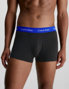CALVIN KLEIN – Boxer Uomo a Vita Bassa in Confezione Da 3 – Micro Stretch Wicking Grigio/Bianco/Blu