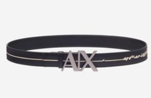 ARMANI EXCHANGE – Cintura Uomo con Placchetta Logo Nero